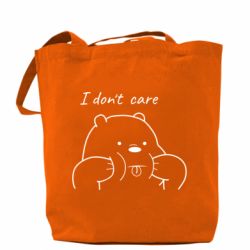 Шоппер I don't care white - PrintSalon