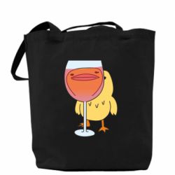 Шоппер Качка і келих вина - PrintSalon