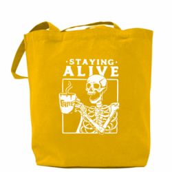 Шоппер Staying alive with coffee - PrintSalon