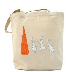 Шоппер Зайцы возле морковки - PrintSalon