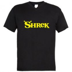 Мужская футболка  с V-образным вырезом Shrek