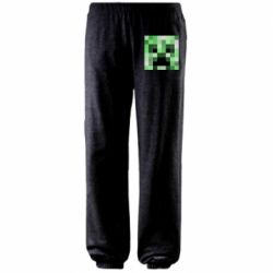 Штаны Minecraft minimalist Creeper - PrintSalon