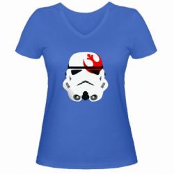 Женская футболка с V-образным вырезом Штурмовик - PrintSalon