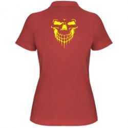 Женское поло Silhouette of a skull - PrintSalon