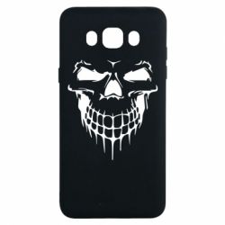 Чехол для Samsung J7 2016 Silhouette of a skull - PrintSalon