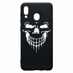 Чехол для Samsung A20 Silhouette of a skull - PrintSalon