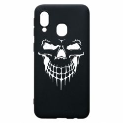 Чехол для Samsung A40 Silhouette of a skull - PrintSalon