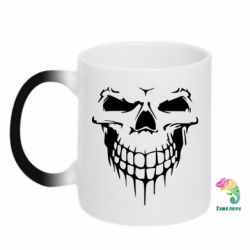 Чашка-хамелеон Silhouette of a skull - PrintSalon