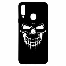 Чехол для Samsung A20s Silhouette of a skull - PrintSalon