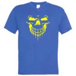 Мужская футболка  с V-образным вырезом Silhouette of a skull - PrintSalon