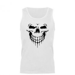 Мужская майка Silhouette of a skull - PrintSalon