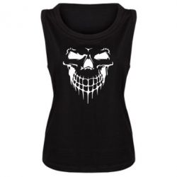 Женская майка Silhouette of a skull - PrintSalon