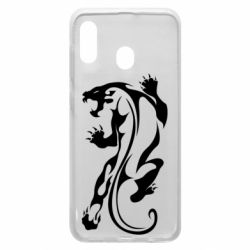 Чехол для Samsung A30 Silhouette of a tiger