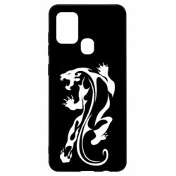 Чехол для Samsung A21s Silhouette of a tiger-PrintSalon Чехол для Samsung A21s Silhouette of a tiger