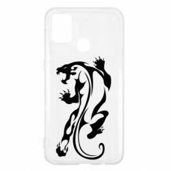 Чехол для Samsung M31 Silhouette of a tiger-PrintSalon Чехол для Samsung M31 Silhouette of a tiger