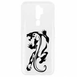 Чохол для Oppo A5/A9 2020 Silhouette of a tiger-PrintSalon Чохол для Oppo A5/A9 2020 Silhouette of a tiger