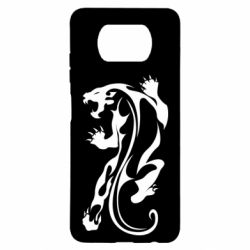 Чехол для Xiaomi Poco X3 Silhouette of a tiger