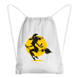 Рюкзак-мішок Silhouette of a witch on a broom - PrintSalon