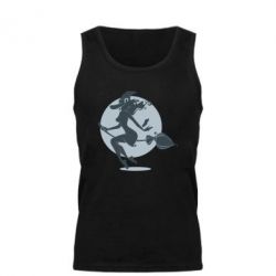 Майка чоловіча Silhouette of a witch on a broom - PrintSalon