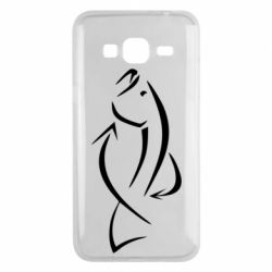 Чехол для Samsung J3 2016 Силуэт рыбы - PrintSalon