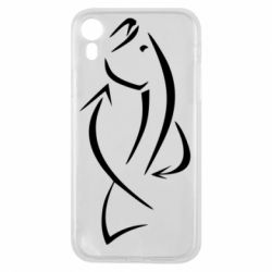 Чехол для iPhone XR Силуэт рыбы
