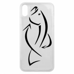 Чехол для iPhone Xs Max Силуэт рыбы - PrintSalon