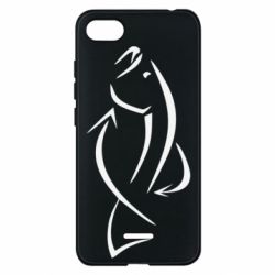 Чехол для Xiaomi Redmi 6A Силуэт рыбы - PrintSalon