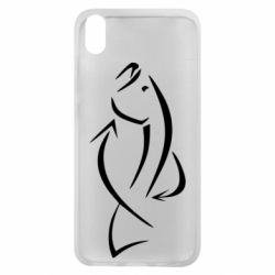 Чехол для Xiaomi Redmi 7A Силуэт рыбы - PrintSalon