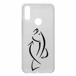 Чехол для Xiaomi Redmi 7 Силуэт рыбы - PrintSalon