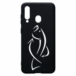 Чехол для Samsung A60 Силуэт рыбы - PrintSalon
