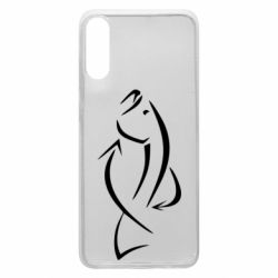 Чехол для Samsung A70 Силуэт рыбы - PrintSalon