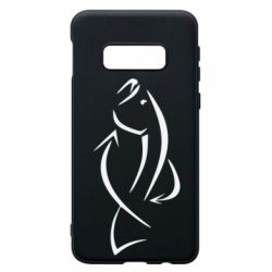 Чехол для Samsung S10e Силуэт рыбы - PrintSalon