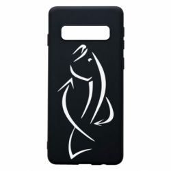Чехол для Samsung S10 Силуэт рыбы - PrintSalon