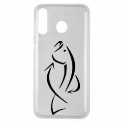 Чехол для Samsung M30 Силуэт рыбы - PrintSalon