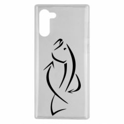 Чехол для Samsung Note 10 Силуэт рыбы