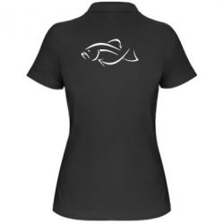Женское поло Силуэт рыбы - PrintSalon