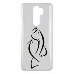 Чехол для Xiaomi Redmi Note 8 Pro Силуэт рыбы - PrintSalon