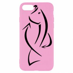 Чехол для iPhone SE 2020 Силуэт рыбы - PrintSalon