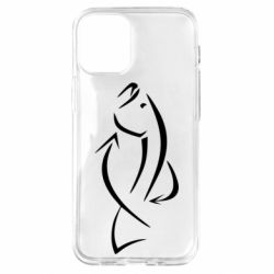 Чехол для iPhone 12 mini Силуэт рыбы - PrintSalon