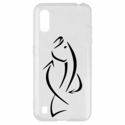 Чехол для Samsung A01/M01 Силуэт рыбы - PrintSalon