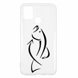 Чехол для Samsung M31 Силуэт рыбы - PrintSalon