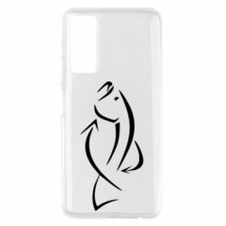 Чехол для Huawei P Smart 2021 Силуэт рыбы - PrintSalon