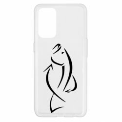 Чехол для Oppo Reno 5 4G Силуэт рыбы - PrintSalon