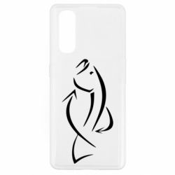 Чехол для Oppo Find X2 Силуэт рыбы - PrintSalon