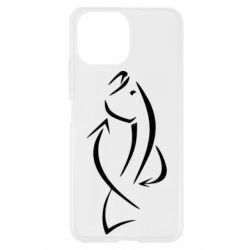 Чехол для Xiaomi Mi11 Lite Силуэт рыбы - PrintSalon