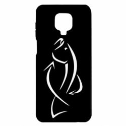 Чехол для Xiaomi Redmi Note 9S/9Pro/9Pro Max Силуэт рыбы - PrintSalon