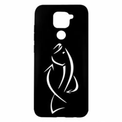 Чехол для Xiaomi Redmi Note 9/Redmi 10X Силуэт рыбы - PrintSalon