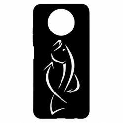 Чехол для Xiaomi Redmi Note 9 5G/Redmi Note 9T Силуэт рыбы