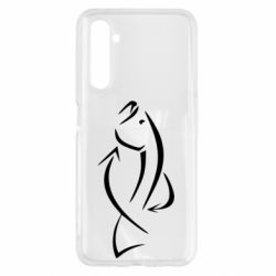 Чехол для Realme 6 Силуэт рыбы - PrintSalon