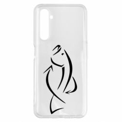 Чехол для Realme 6 Pro Силуэт рыбы - PrintSalon